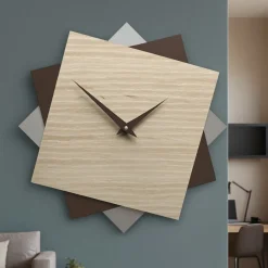 Orologi Da Parete Moderni-Selezionato da Mazzolaluce Orologio moderno a muro 35cm rovere decape'