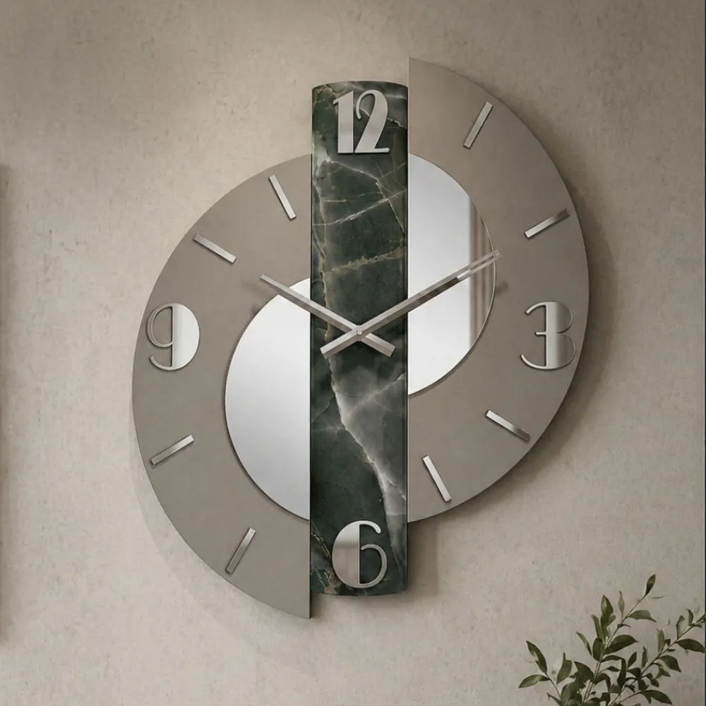 Orologi Da Parete Moderni-Selezionato da Mazzolaluce Orologio moderno a parete design particolate resina effetto marmo