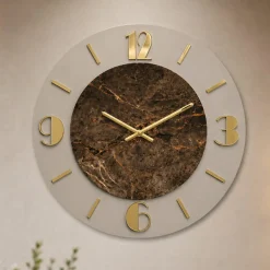 Orologi Da Parete Moderni-Selezionato da Mazzolaluce Orologio moderno a parete effetto marmorizzato 50cm