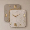 Orologi Da Parete Moderni-Selezionato da Mazzolaluce Orologio moderno a parete resina effetto marmo chiaro