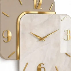 Orologi Da Parete Moderni-Selezionato da Mazzolaluce Orologio moderno a parete resina effetto marmo chiaro