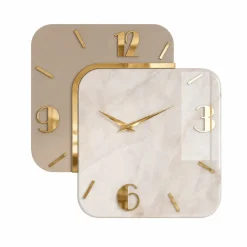 Orologi Da Parete Moderni-Selezionato da Mazzolaluce Orologio moderno a parete resina effetto marmo chiaro