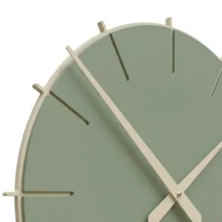 Orologi Da Parete Moderni-Selezionato da Mazzolaluce Orologio moderno a parete rotondo verde salvia 42cm