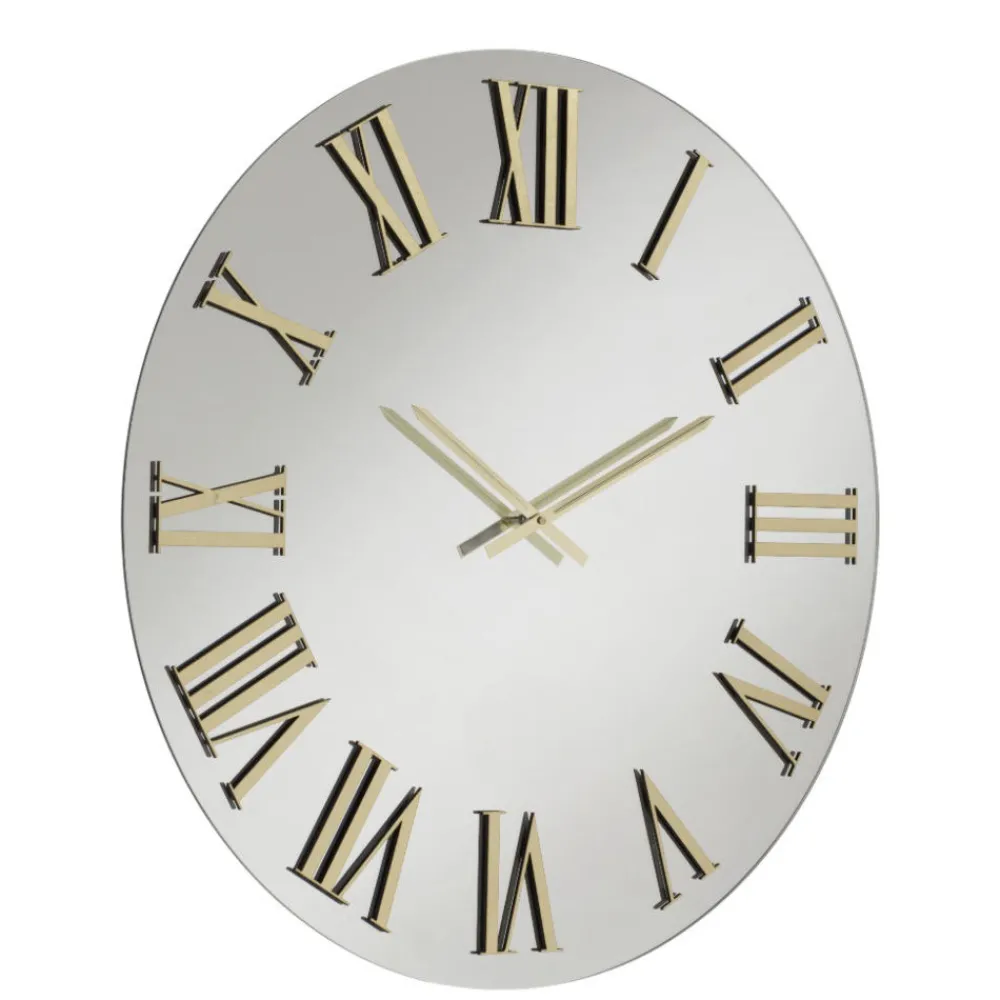 Orologi Da Parete Moderni-Selezionato da Mazzolaluce Orologio moderno a parete tondo 60cm effetto specchio chiaro