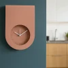 Orologi Da Parete Moderni-Selezionato da Mazzolaluce Orologio moderno da cucina design elegante color mousse