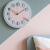 Orologi Da Parete Moderni-Selezionato da Mazzolaluce Orologio moderno da muro cenere e gelso rotondo numeri telefono