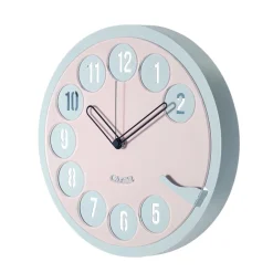 Orologi Da Parete Moderni-Selezionato da Mazzolaluce Orologio moderno da muro cenere e gelso rotondo numeri telefono