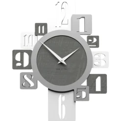 Orologi Da Parete Moderni-Selezionato da Mazzolaluce Orologio moderno da muro design legno grigio