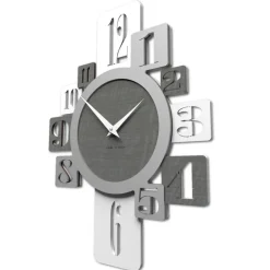 Orologi Da Parete Moderni-Selezionato da Mazzolaluce Orologio moderno da muro design legno grigio