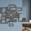 Orologi Da Parete Moderni-Selezionato da Mazzolaluce Orologio moderno da muro legno colore grigio quarzo
