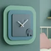 Orologi Da Parete Moderni-Selezionato da Mazzolaluce Orologio moderno da parete design elefantino verde e blu