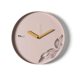 Orologi Da Parete Moderni-Selezionato da Mazzolaluce Orologio moderno da parete design rotondo foglie color gelso
