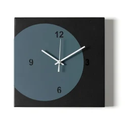 Orologi Da Parete Moderni-Selezionato da Mazzolaluce Orologio moderno da parete design quadrato nero e petrolio