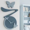 Orologi Da Parete Moderni-Selezionato da Mazzolaluce Orologio moderno da parete farfalle legno carta da zucchero