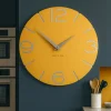 Orologi Da Parete Moderni-Selezionato da Mazzolaluce Orologio moderno da parete legno colore melone