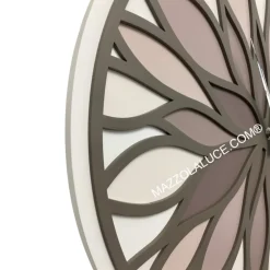 Orologi Da Parete Moderni-Bongelli Preziosi Orologio moderno da parete mosaico nocciola