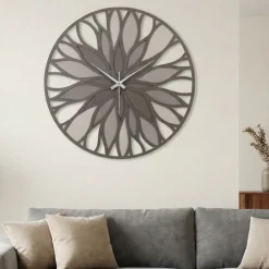 Orologi Da Parete Moderni-Bongelli Preziosi Orologio moderno da parete mosaico nocciola