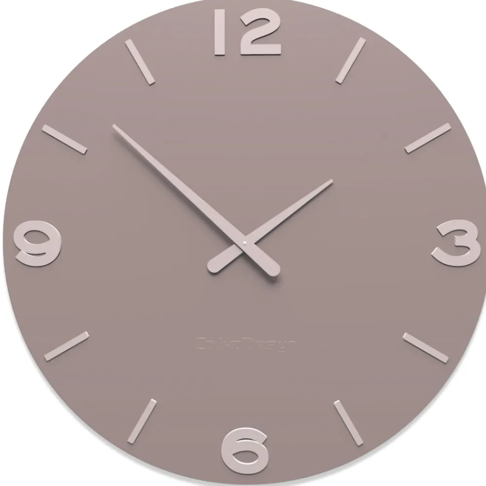 Orologi Da Parete Moderni-Selezionato da Mazzolaluce Orologio moderno da parete smarty legno grigio prugna