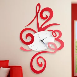 Orologi Da Parete Moderni-Selezionato da Mazzolaluce Orologio moderno design da parete rotondo rosso