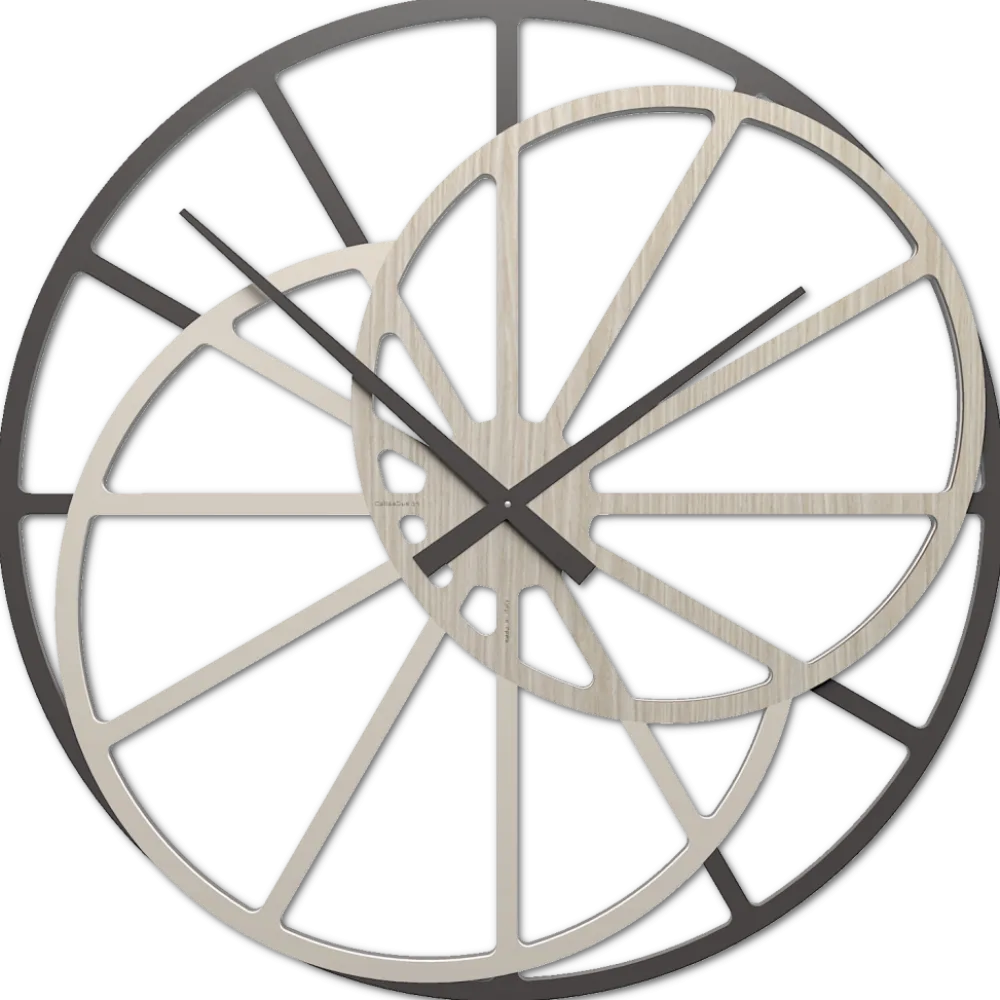 Orologi Da Parete Moderni-Selezionato da Mazzolaluce Orologio moderno grande da parete 95cm rovere breeze design