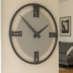 Orologi Da Parete Moderni-Selezionato da Mazzolaluce Orologio moderno rotondo 30cm colore alluminio