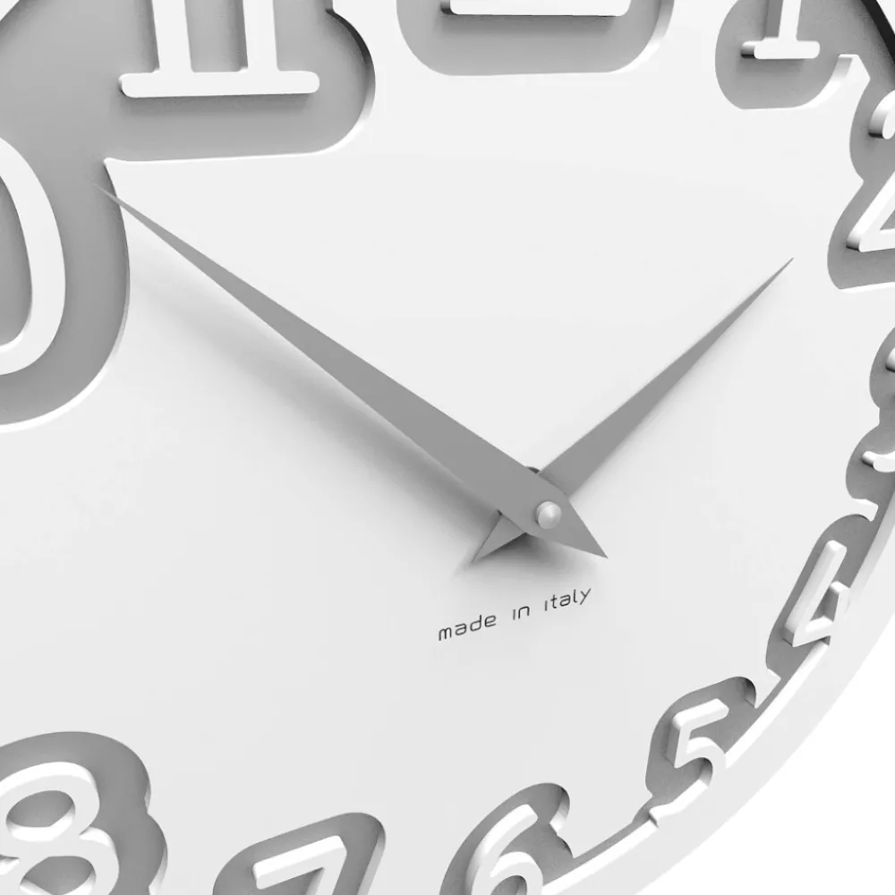 Orologi Da Parete Moderni-Selezionato da Mazzolaluce Orologio moderno rotondo da parete legno bianco