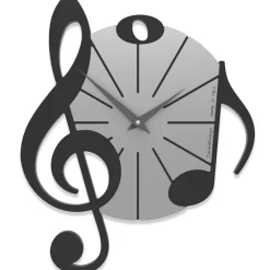 Orologi Da Parete Moderni-Selezionato da Mazzolaluce Orologio musicale da parete moderno nero grigio