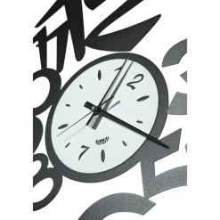 Orologi Da Parete Moderni-Selezionato da Mazzolaluce Orologio nero da muro moderno design numeri