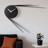 Orologi Da Parete Moderni-Selezionato da Mazzolaluce Orologio nero da muro moderno rotondo design linee