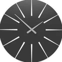 Orologi Da Parete Moderni-Selezionato da Mazzolaluce Orologio nero da parete in legno tondo moderno
