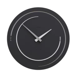 Orologi Da Parete Moderni-Selezionato da Mazzolaluce Orologio nero da parete legno rotondo moderno 46cm