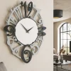 Orologi Da Parete Moderni-Selezionato da Mazzolaluce Orologio ovale design da muro moderno legno nero grigio