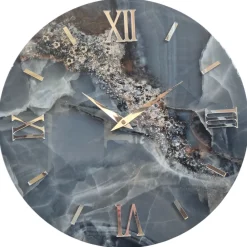 Orologi Da Parete Moderni-Selezionato da Mazzolaluce Orologio per parete cielo 60cm azzurro tondo design moderno