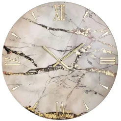 Orologi Da Parete Moderni-Selezionato da Mazzolaluce Orologio per parete 40cm elegance gold moderno rotondo in resina
