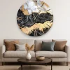 Orologi Da Parete Moderni-Selezionato da Mazzolaluce Orologio per parete prime design effetto marmo oro 60cm