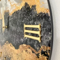 Orologi Da Parete Moderni-Selezionato da Mazzolaluce Orologio per parete prime design effetto marmo oro 60cm