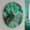 Orologi Da Parete Moderni-Selezionato da Mazzolaluce Orologio petrot 40cm da parete di resina effetto marmo verde
