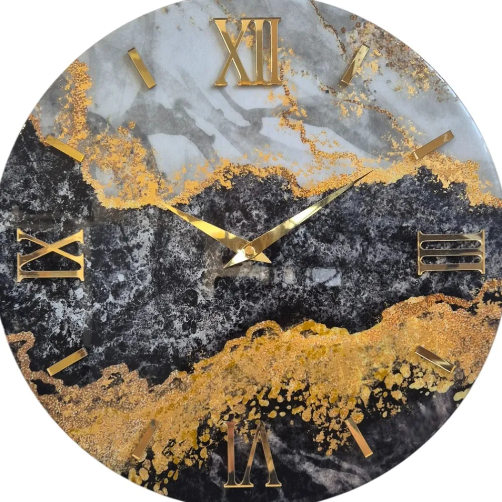 Orologi Da Parete Moderni-Selezionato da Mazzolaluce Orologio prime 100cm grande per parete design effetto marmo