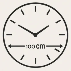 Orologi Da Parete Moderni-Selezionato da Mazzolaluce Orologio prime 100cm grande per parete design effetto marmo