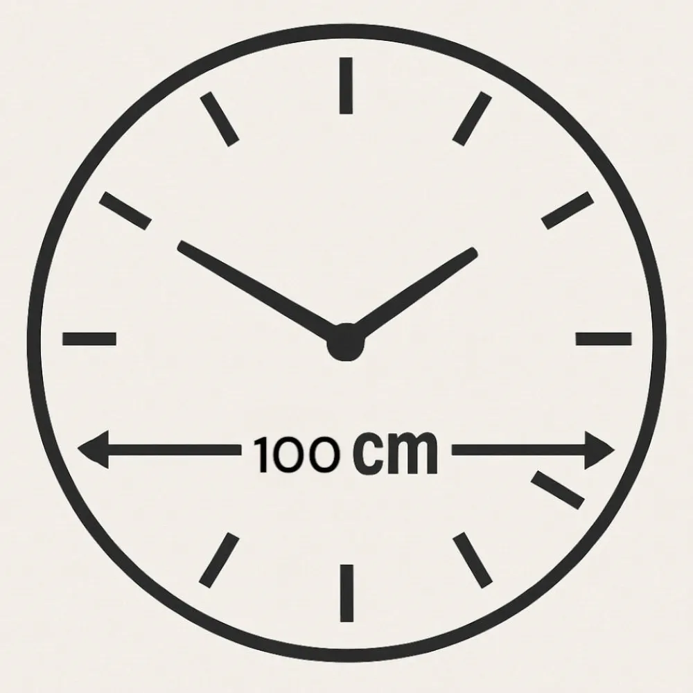 Orologi Da Parete Moderni-Selezionato da Mazzolaluce Orologio prime 100cm grande per parete design effetto marmo