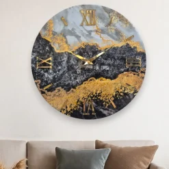 Orologi Da Parete Moderni-Selezionato da Mazzolaluce Orologio prime da parete 40cm design effetto marmo