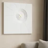 Orologi Da Parete Moderni-Selezionato da Mazzolaluce Orologio quadrato da parete bianco lancette oro in legno moderno
