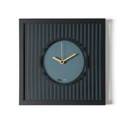 Orologi Da Parete Moderni-Selezionato da Mazzolaluce Orologio quadrato nero e petrolio moderno da parete design geometrico