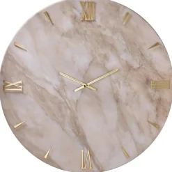 Orologi Da Parete Moderni-Selezionato da Mazzolaluce Orologio reale per parete 60cm effetto marmo moderno rotondo
