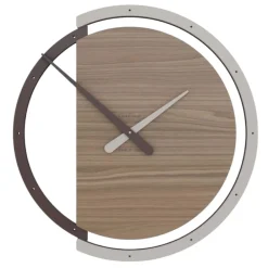 Orologi Da Parete Moderni-Selezionato da Mazzolaluce Orologio rotondo da muro moderno legno noce e cioccolato