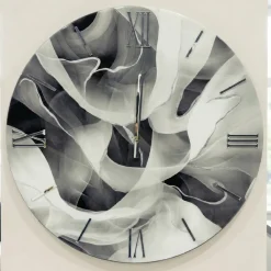 Orologi Da Parete Moderni-Selezionato da Mazzolaluce Orologiorotondo da parete 60cm in resina grigio nero moderno
