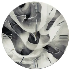 Orologi Da Parete Moderni-Selezionato da Mazzolaluce Orologiorotondo da parete 60cm in resina grigio nero moderno