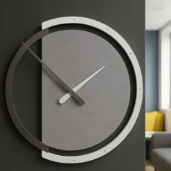 Orologi Da Parete Moderni-Selezionato da Mazzolaluce Orologio rotondo da parete design curvo grigio moderno