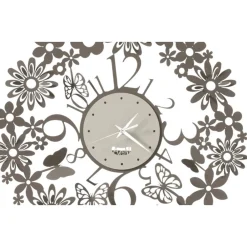 Orologi Da Parete Moderni-Selezionato da Mazzolaluce Orologio rotondo da parete design farfalle fango e avorio