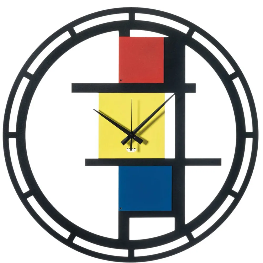 Orologi Da Parete Moderni-Selezionato da Mazzolaluce Orologio rotondo da parete design gemetrico multicolor